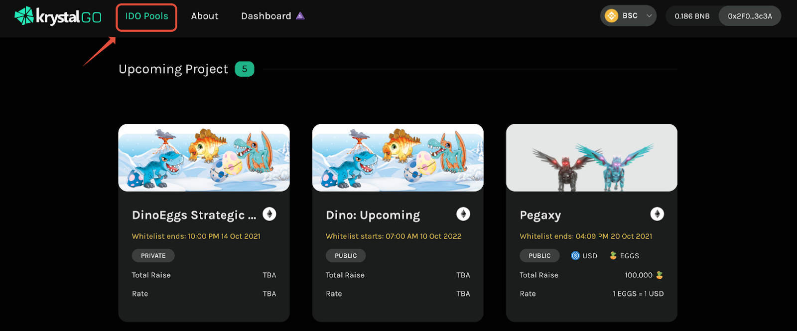 Hướng dẫn cách tham gia IDO/IGO trên sàn KrystalGO Hướng dẫn cách tham gia IDO/IGO trên sàn KrystalGO