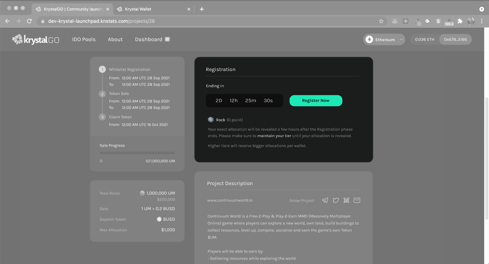 Hướng dẫn cách tham gia IDO/IGO trên sàn KrystalGO Hướng dẫn cách tham gia IDO/IGO trên sàn KrystalGO