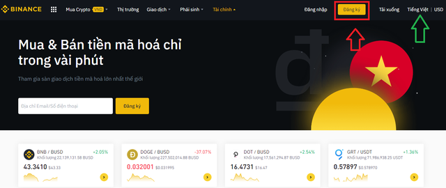 Đăng ký tài khoản Binance