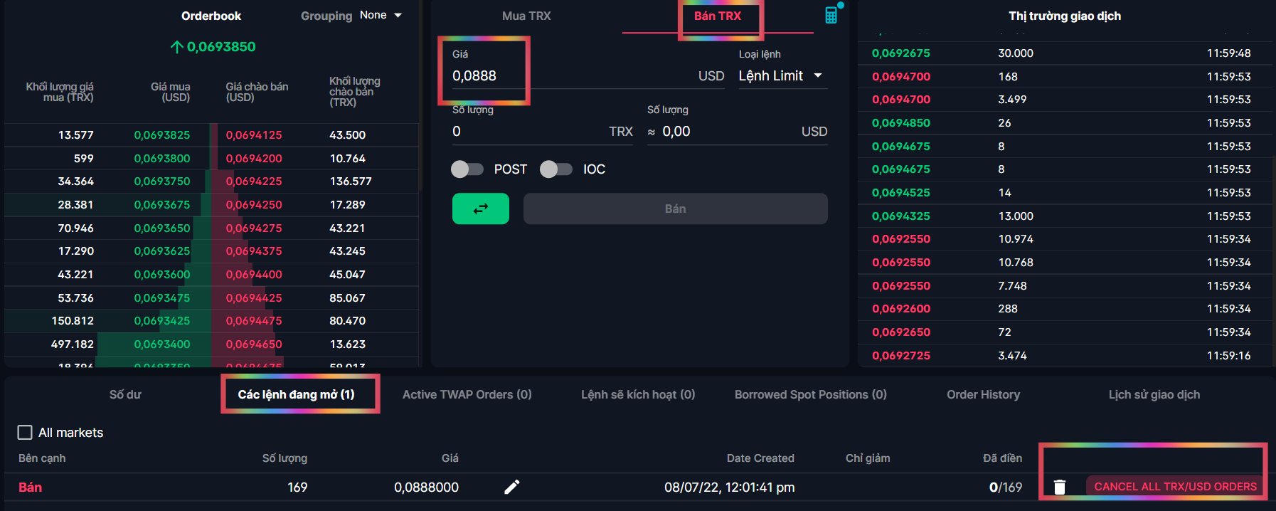 Hướng dẫn giao dịch giao ngay, Trade Spot sàn FTX [Phần 3]