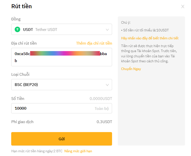 Hướng dẫn cách rút tiền, nạp coin USDT, BTC lên sàn ByBit [Phần 2]