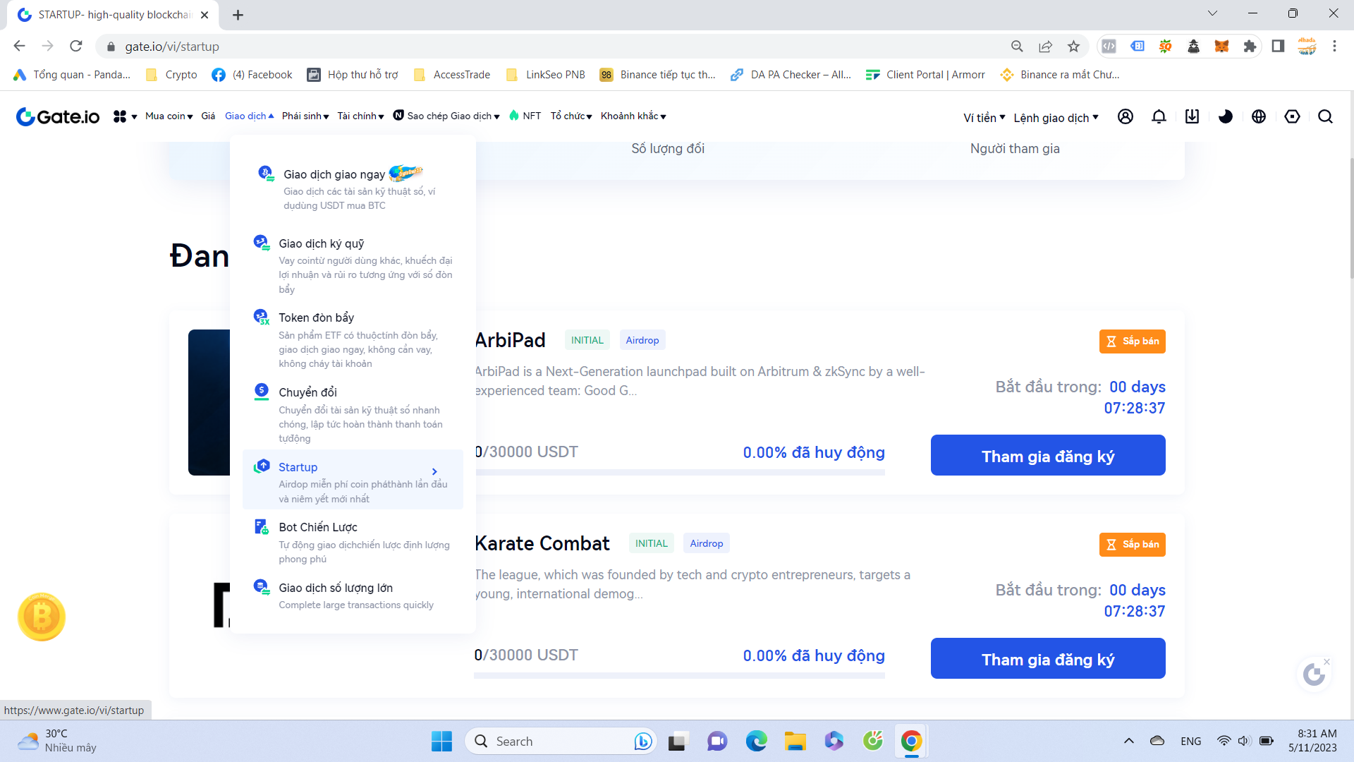 Hướng dẫn cách săn Airdrop và coin miễn phí với Gate StartUP